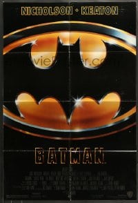 7r072 BATMAN style C 1sh 1989 directed by Tim Burton, cool image of Bat logo!