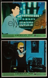 7s026 AMERICAN POP 8 8x10 mini LCs 1981 Ralph Bakshi rock & roll cartoon, cool images!