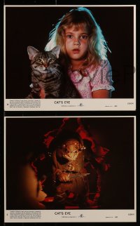 7s046 CAT'S EYE 8 8x10 mini LCs 1985 Stephen King, Drew Barrymore, James Woods, wacky monster!