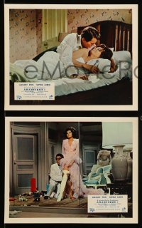 7s166 ARABESQUE 4 color English FOH LCs 1966 Gregory Peck & sexy Sophia Loren, Stanley Donen!