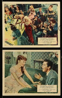 7s197 AS LONG AS THEY'RE HAPPY 3 color English FOH LCs 1957 Diana Dors, Janette Scott, Jean Carson!