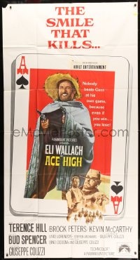 7t609 ACE HIGH int'l 3sh 1969 Eli Wallach, Terence Hill, spaghetti western, ace of spades design!