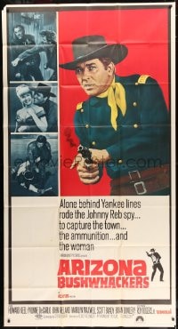 7t619 ARIZONA BUSHWHACKERS 3sh 1967 great image of rebel in disguise Howard Keel with gun!