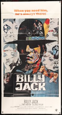 7t638 BILLY JACK int'l 3sh 1971 best completely different art of Tom Laughlin by Ermanno Iaia!