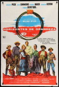 7t270 BIG COUNTRY Argentinean R1960s Gregory Peck, Charlton Heston & cast, William Wyler classic!
