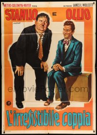 7t411 BEST OF LAUREL & HARDY Italian 1p 1969 great different Stefano art of Stan & Oliver!