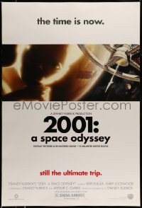 7w272 2001: A SPACE ODYSSEY DS 1sh R2000 Stanley Kubrick, star child & art of space wheel!
