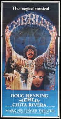 7w006 MERLIN stage play 3sh 1983 magician Doug Henning in title role, Broadway!