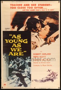 7w215 AS YOUNG AS WE ARE 40x60 1958 teacher & her student have romance, too close too often!