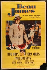 7w216 BEAU JAMES style Y 40x60 1957 Bob Hope as NYC Mayor Jimmy Walker, sexy Vera Miles!