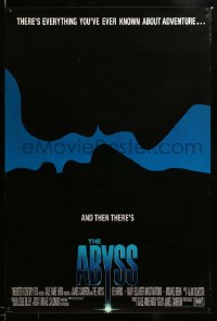 7w278 ABYSS int'l 1sh 1989 directed by James Cameron, Ed Harris, different silhouette art!