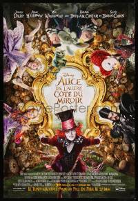 7w286 ALICE THROUGH THE LOOKING GLASS int'l French language advance DS 1sh 2016 Disney, Carroll, Depp!