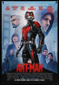 7w298 ANT-MAN int'l French language advance DS 1sh 2015 Paul Rudd in title role, Douglas, Lilly!