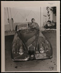 7w080 CLARK GABLE 16x20 commercial poster 2000s cool image of the actor behind wheel of great car!