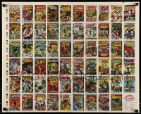 7w060 MARVEL SUPERHEROES FIRST ISSUE COVERS 2-sided uncut collectible card sheet 1984 many covers