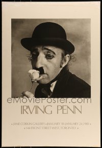 7w054 IRVING PENN 24x35 Canadian museum/art exhibition 1981 image of Woody Allen as Charlie Chapin