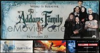 7x241 LOT OF 5 HORIZONTAL VINYL BANNERS 1990s Addams Family, Falling Down, Raising Cain & more!