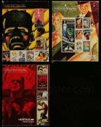 7x263 LOT OF 3 HERITAGE MOVIE POSTER AUCTION CATALOGS 2010-12 filled with great images in color!