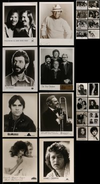 7x133 LOT OF 24 MUSIC PUBLICITY 8X10 STILLS 1970s portraits of many musicians, some rock & roll!
