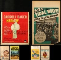 7x202 LOT OF 6 MOSTLY UNFOLDED WINDOW CARDS 1930s-1990s great images from a variety of movies!