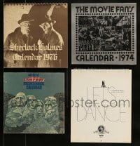 7x219 LOT OF 4 CALENDARS 1970s-1980s Sherlock Holmes, National Lampoon, Movie Fans, Let's Dance!