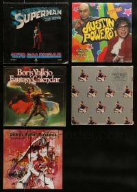 7x215 LOT OF 5 CALENDARS 1979-2014 Superman, Boris Vallejo, Film Posters, Austin Powers, Miss Piggy!