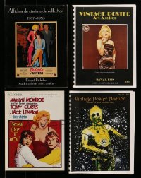 7x256 LOT OF 4 MOVIE POSTER AUCTION CATALOGS 1980s-90s filled with great color images!