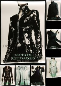 7x464 LOT OF 7 UNFOLDED DOUBLE-SIDED 27X40 MATRIX RELOADED ONE-SHEETS 2003 cool cast portraits!