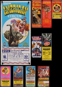 7x354 LOT OF 13 MOSTLY UNFOLDED NON-U.S. CIRCUS POSTERS 1990s-2000s great clown images & more!