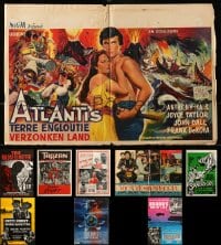 7x213 LOT OF 10 FOLDED NON-U.S. POSTERS 1950s-1980s great images from a variety of movies!
