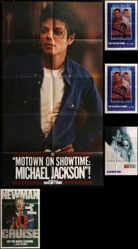 7x028 LOT OF 8 FOLDED 27X40 TV POSTERS 1980s-1990s Michael Jackson, Star Trek & more!