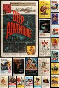 7x082 LOT OF 41 FOLDED ONE-SHEETS 1960s-1980s great images from a variety of different movies!