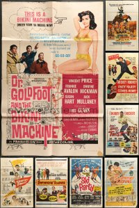 7x095 LOT OF 13 FOLDED ONE-SHEETS 1950s-70s great images from a variety of different movies!