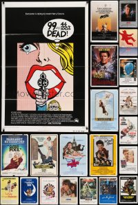 7x044 LOT OF 92 FOLDED ONE-SHEETS 1960s-1980s great images from a variety of different movies!