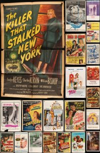 7x064 LOT OF 57 FOLDED ONE-SHEETS 1940s-1970s great images from a variety of different movies!