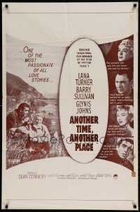 7y049 ANOTHER TIME ANOTHER PLACE military 1sh R1960s sexy Lana Turner has an affair with young Sean Connery!