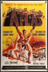 7y062 ATLAS 1sh 1961 sexy Barboura Morris, mightiest gladiator Michael Forest!