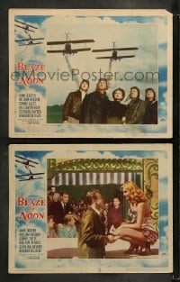 7z896 BLAZE OF NOON 2 LCs 1947 circus stunt pilot William Holden & sexy Anne Baxter + Jean Wallace!