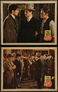 7z940 IN OLD CHICAGO 2 LCs R1943 great images of Tyrone Power, Tom Brown, Andy Devine & Don Ameche!