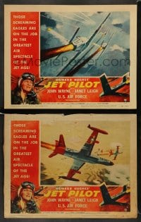 7z945 JET PILOT 2 LCs 1957 John Wayne, all with artwork of Cold War jets, Howard Hughes!
