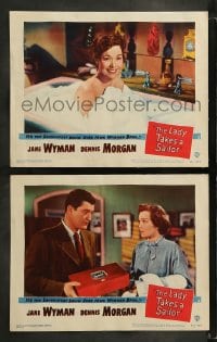 7z947 LADY TAKES A SAILOR 2 LCs 1949 Jane Wyman, Dennis Morgan, directed by Michael Curtiz!