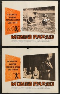 7z954 MONDO CANE 2 2 LCs 1964 wacky c/u of chicken smoking cigarette, twice as shocking as before!