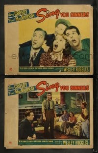 7z979 SING YOU SINNERS 2 LCs 1938 Bing Crosby, Fred MacMurray, Ellen Drew, young Donald O'Connor!