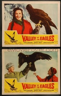 7z994 VALLEY OF THE EAGLES 2 LCs 1952 in mortal combat with savage wolves, English Arctic thriller!