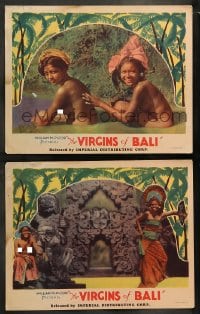 7z995 VIRGINS OF BALI 2 LCs 1932 full-length sexy topless Indonesian girl, marriage rituals, rare!