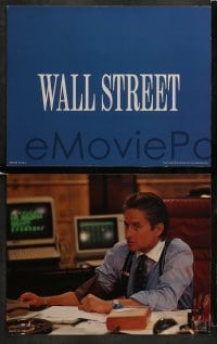 7z030 WALL STREET 9 11x14 stills 1987 Michael Douglas as Gordon Gekko, Sheen, Stone, Hannah!