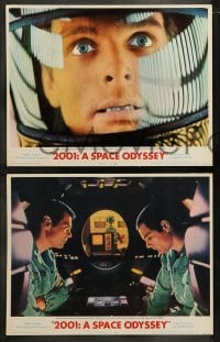 7z033 2001: A SPACE ODYSSEY 8 LCs 1968 Stanley Kubrick sci-fi classic, Gary Lockwood, Keir Dullea!