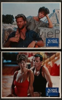 7z042 AGAINST ALL ODDS 8 LCs 1984 great images of Jeff Bridges, Rachel Ward, James Woods, Karras!