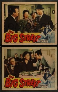 7z706 BIG STREET 4 LCs 1942 Henry Fonda, sexy Lucille Ball, her best friend is a dollar!