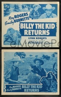 7z707 BILLY THE KID RETURNS 4 LCs R1948 Roy Rogers, Trigger, Smiley Burnette, complete set!